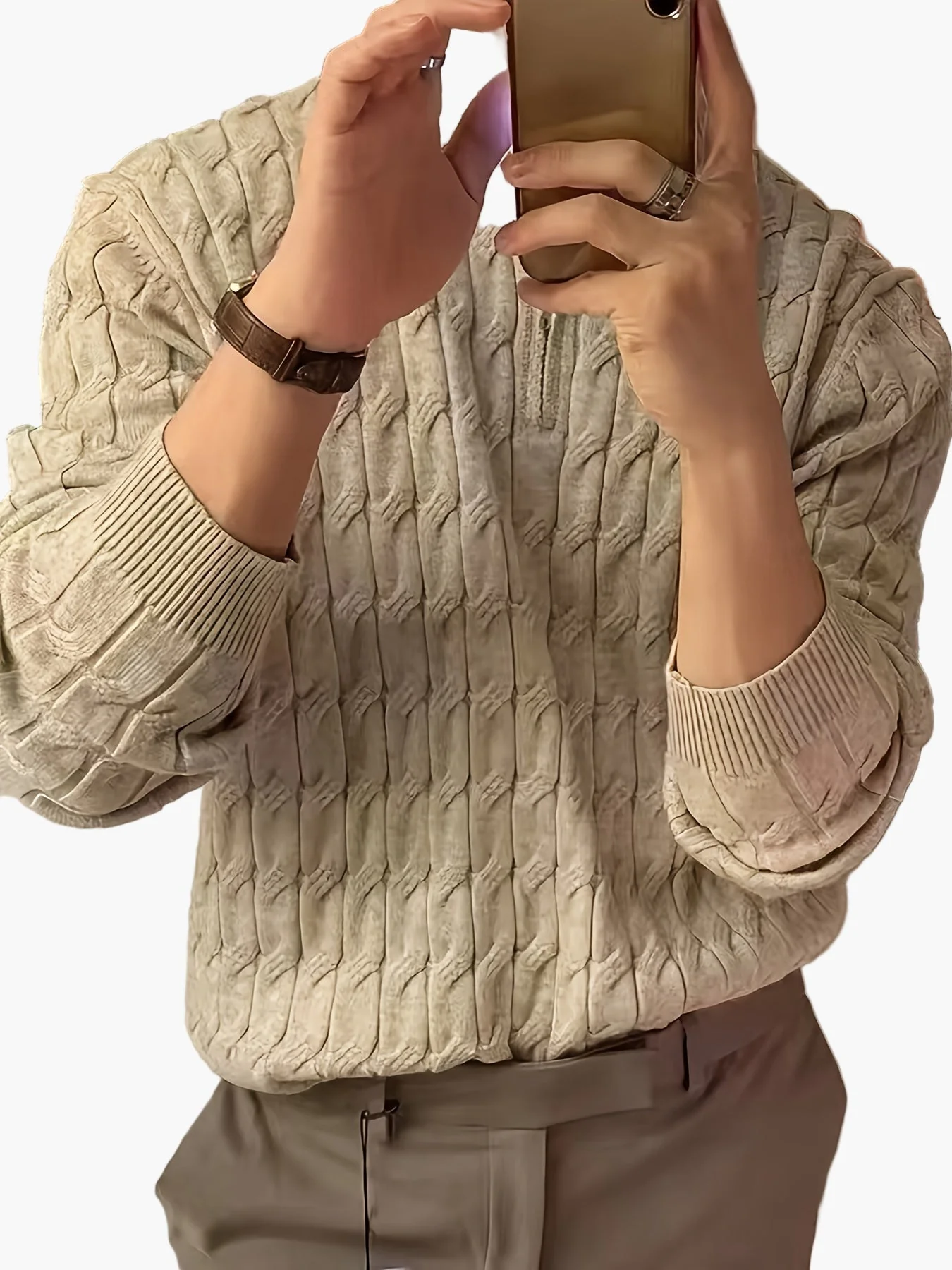 Herren Strickpullover mit Zipper und modernem Design – Ideal für Freizeit und Büro - Image 7