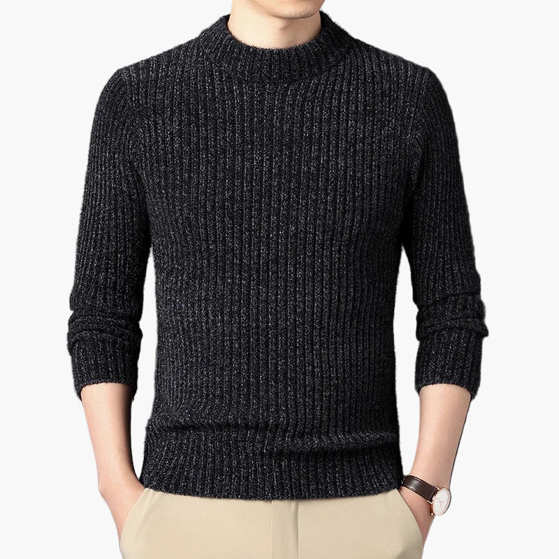 Herren Strickpullover Modern Gerippt für Alltag und Büro