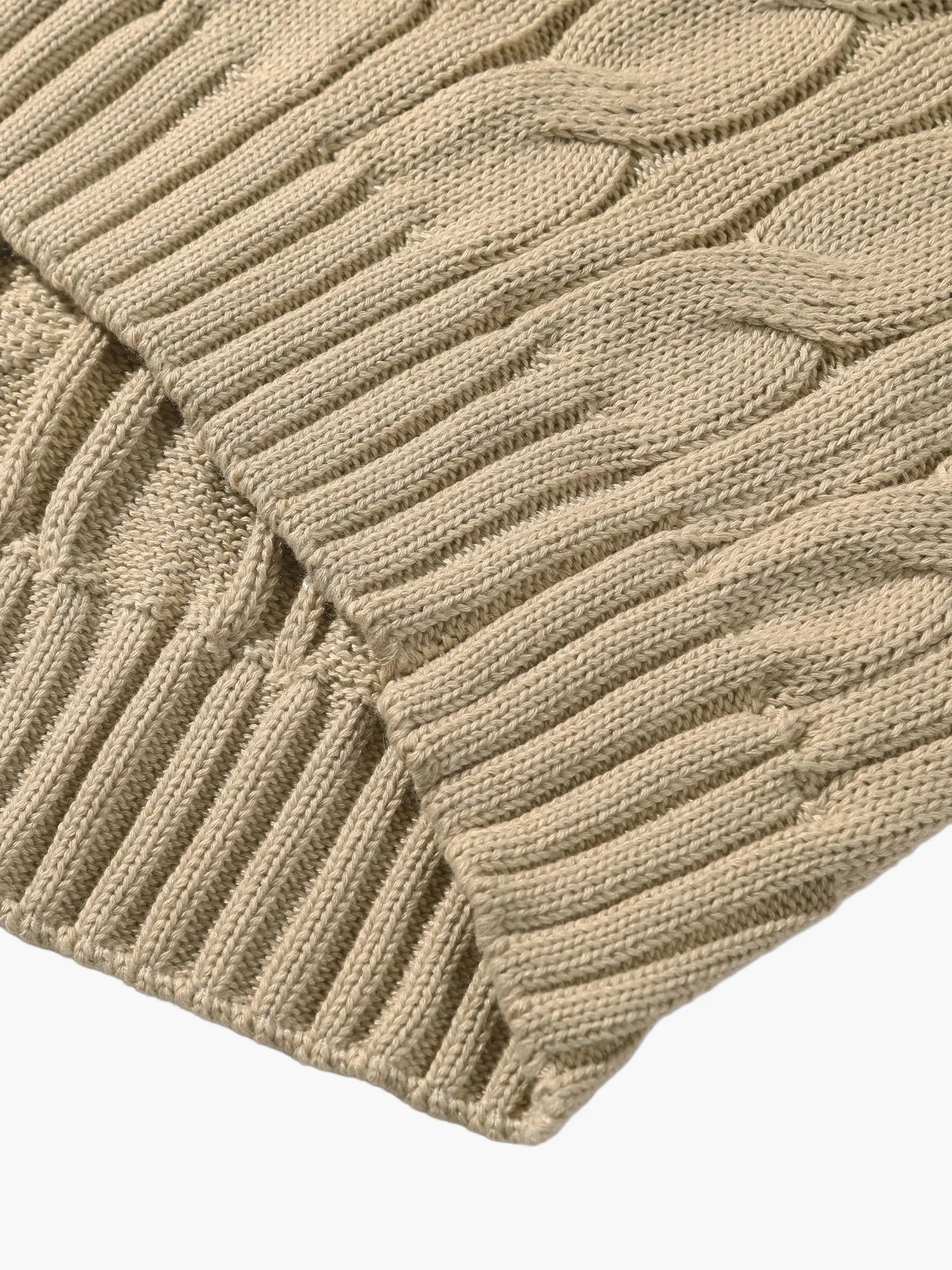 Herren Strickpullover mit Schalkragen und Zopfmuster – Stilvoller Freizeitpullover für Herbst und Winter - Image 4