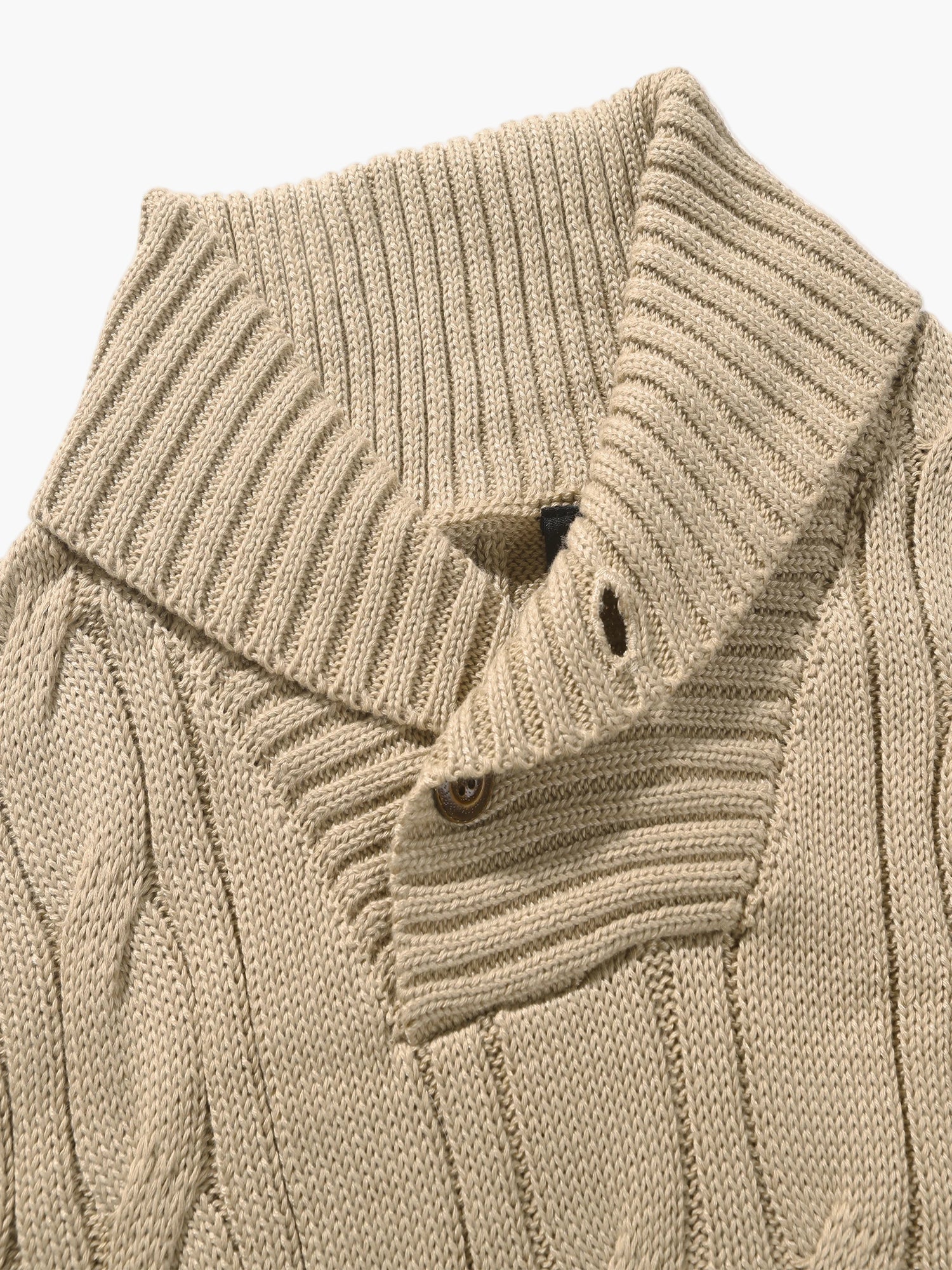 Herren Strickpullover mit Schalkragen und Zopfmuster – Stilvoller Freizeitpullover für Herbst und Winter - Image 5