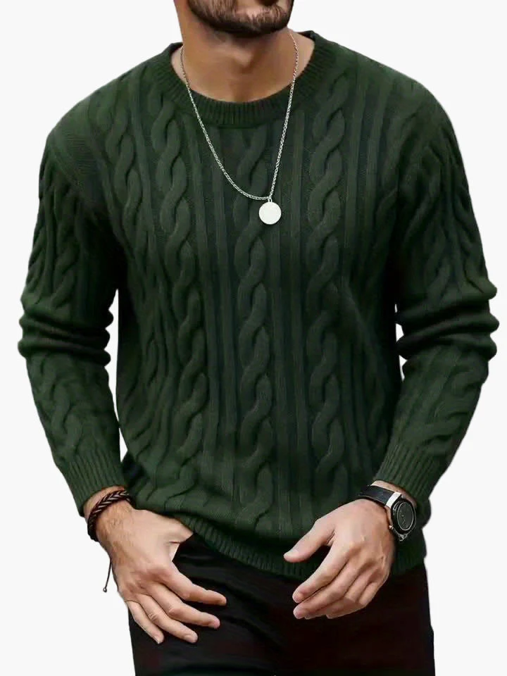 Herren Strickpullover Zopfmuster – Modischer Freizeit-Look für Herbst und Winter - Image 11