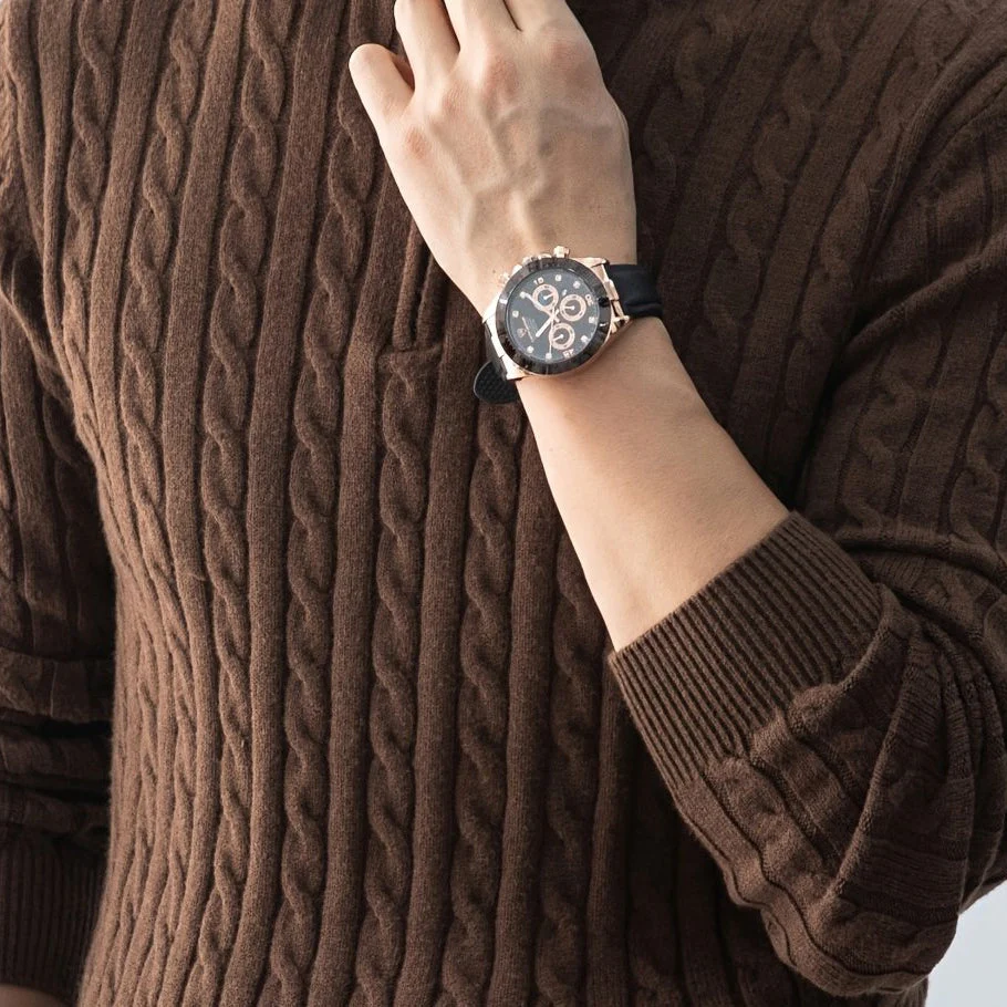 Herren Strickpullover mit Zopfmuster und Stehkragen – Modischer Casual Style für Herbst und Winter - Image 12