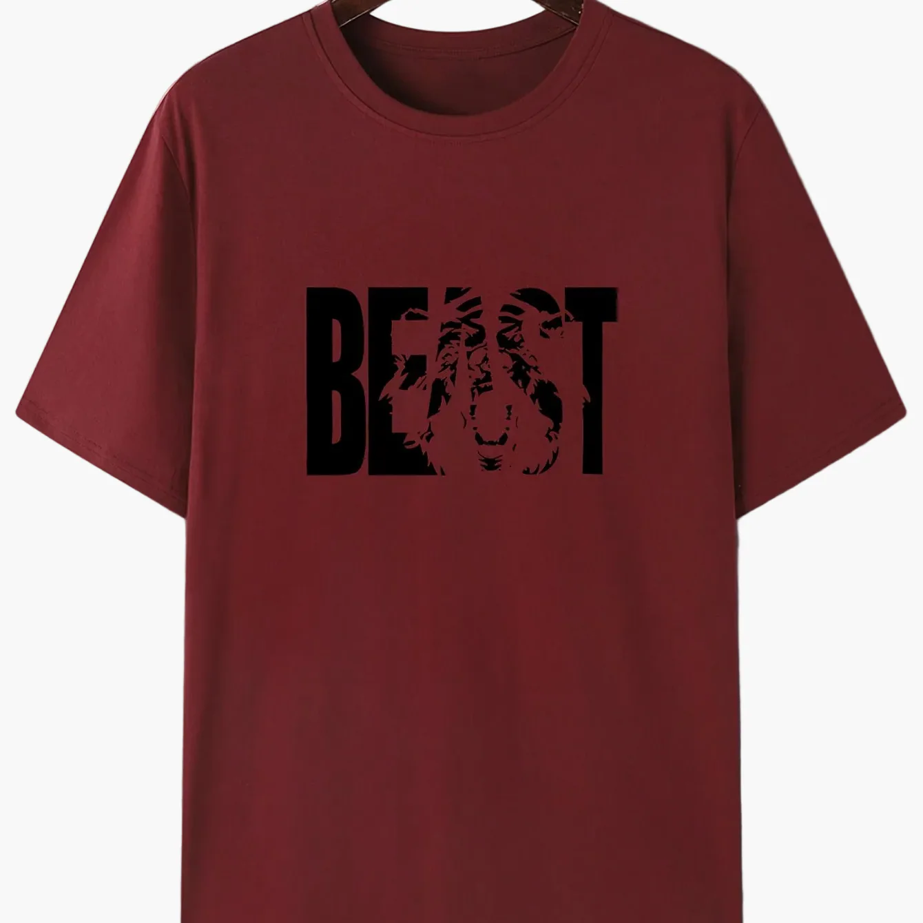 Herren T-Shirt mit BEAST Print – Urban Streetwear Übergröße, Kurzarm - Image 14