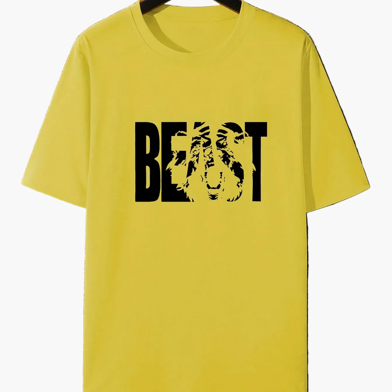 Herren T-Shirt mit BEAST Print – Urban Streetwear Übergröße, Kurzarm - Image 15