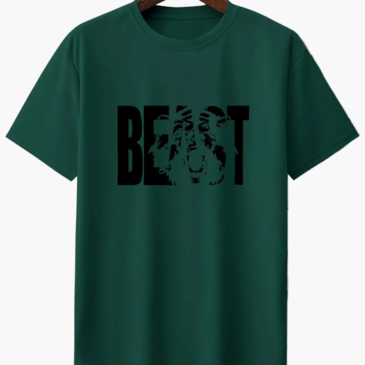 Herren T-Shirt mit BEAST Print – Urban Streetwear Übergröße, Kurzarm - Image 17