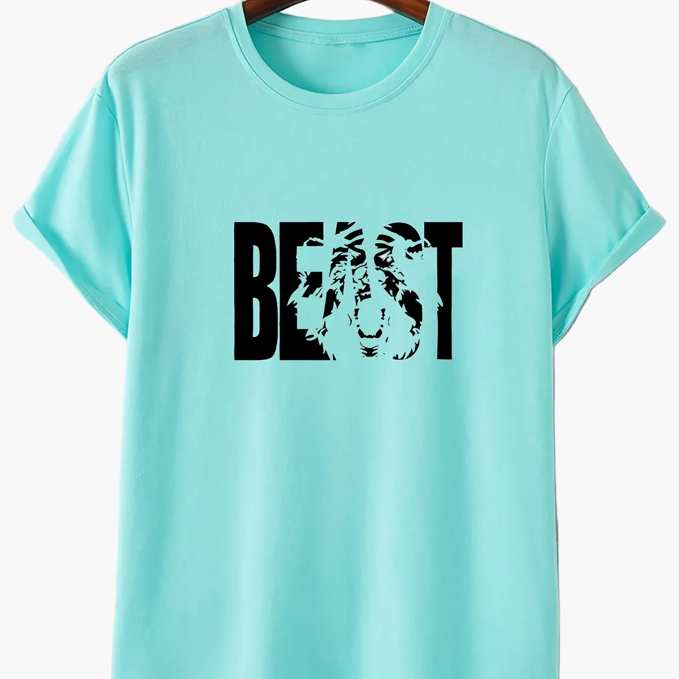 Herren T-Shirt mit BEAST Print – Urban Streetwear Übergröße, Kurzarm - Image 18