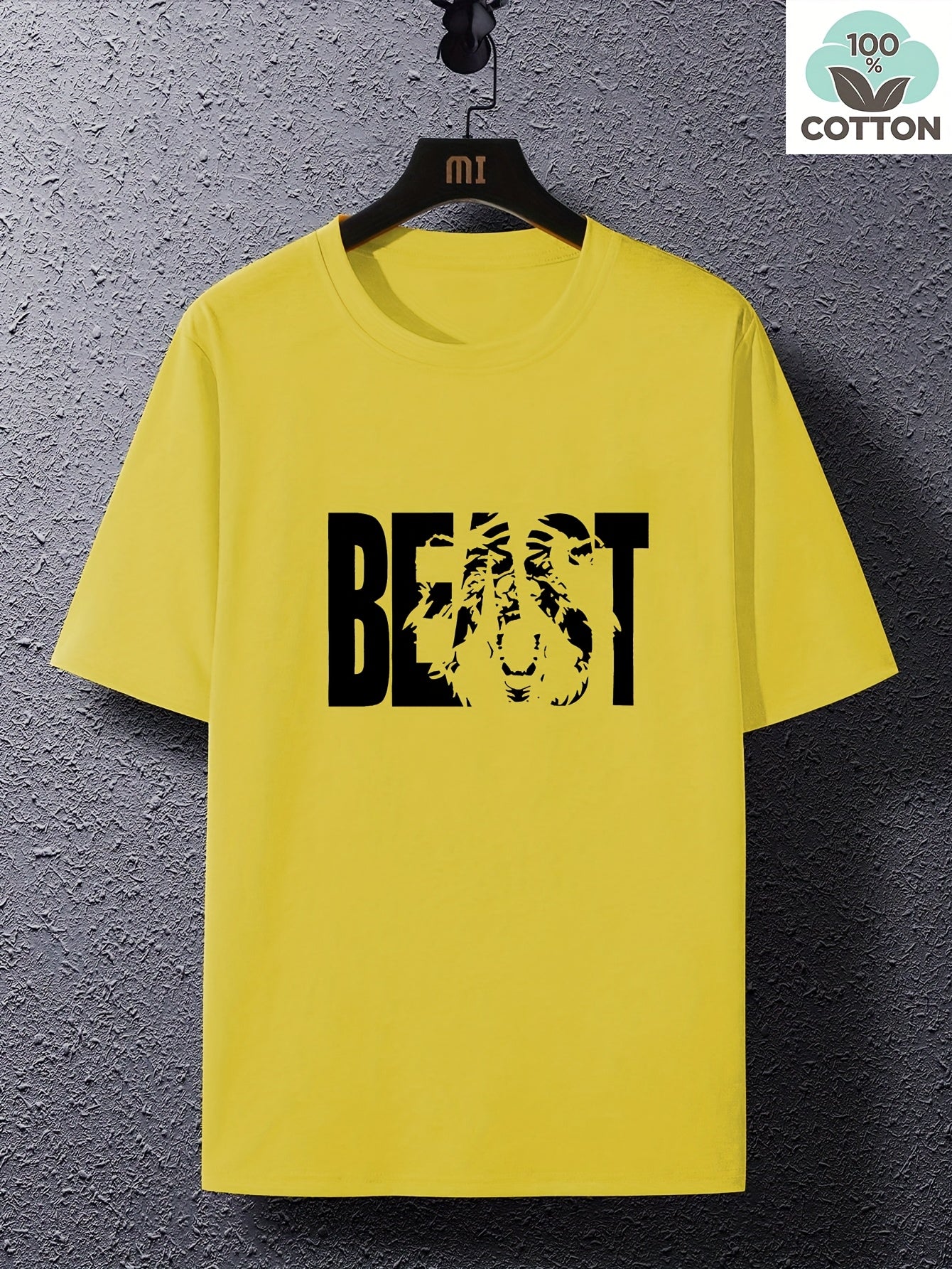 Herren T-Shirt mit BEAST Print – Urban Streetwear Übergröße, Kurzarm - Image 4