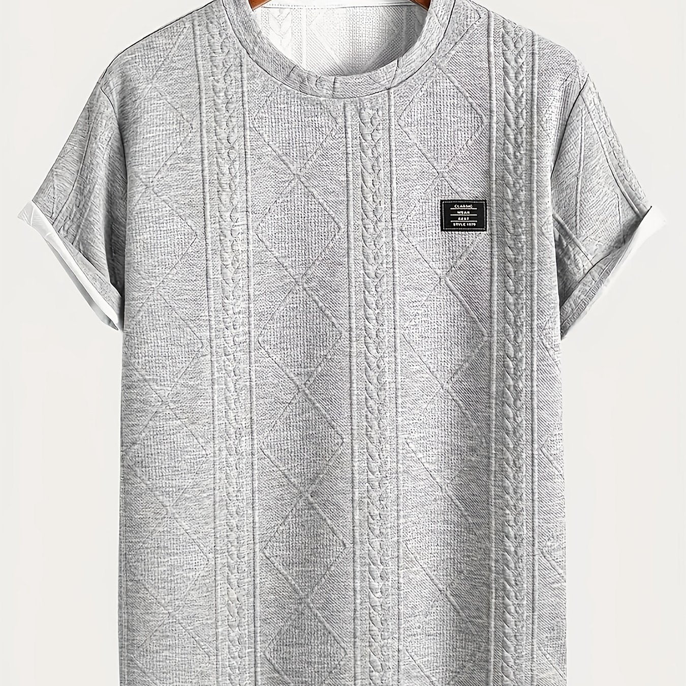 Herren T-Shirt im Strickmuster-Look, Kurzarm, Casual Style, Ideal für Alltag und Freizeit - Image 12