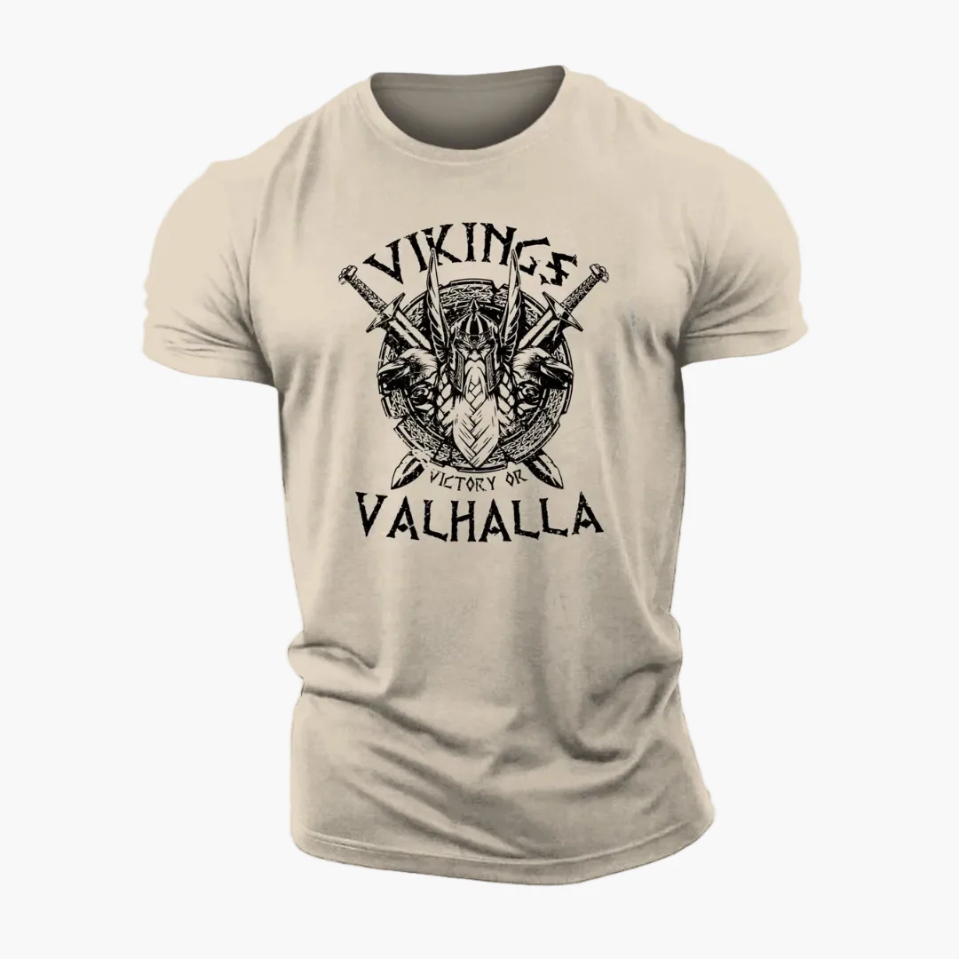 Herren T-Shirt Wikinger Vintage Stil – Victory or Valhalla Motiv - Image 5