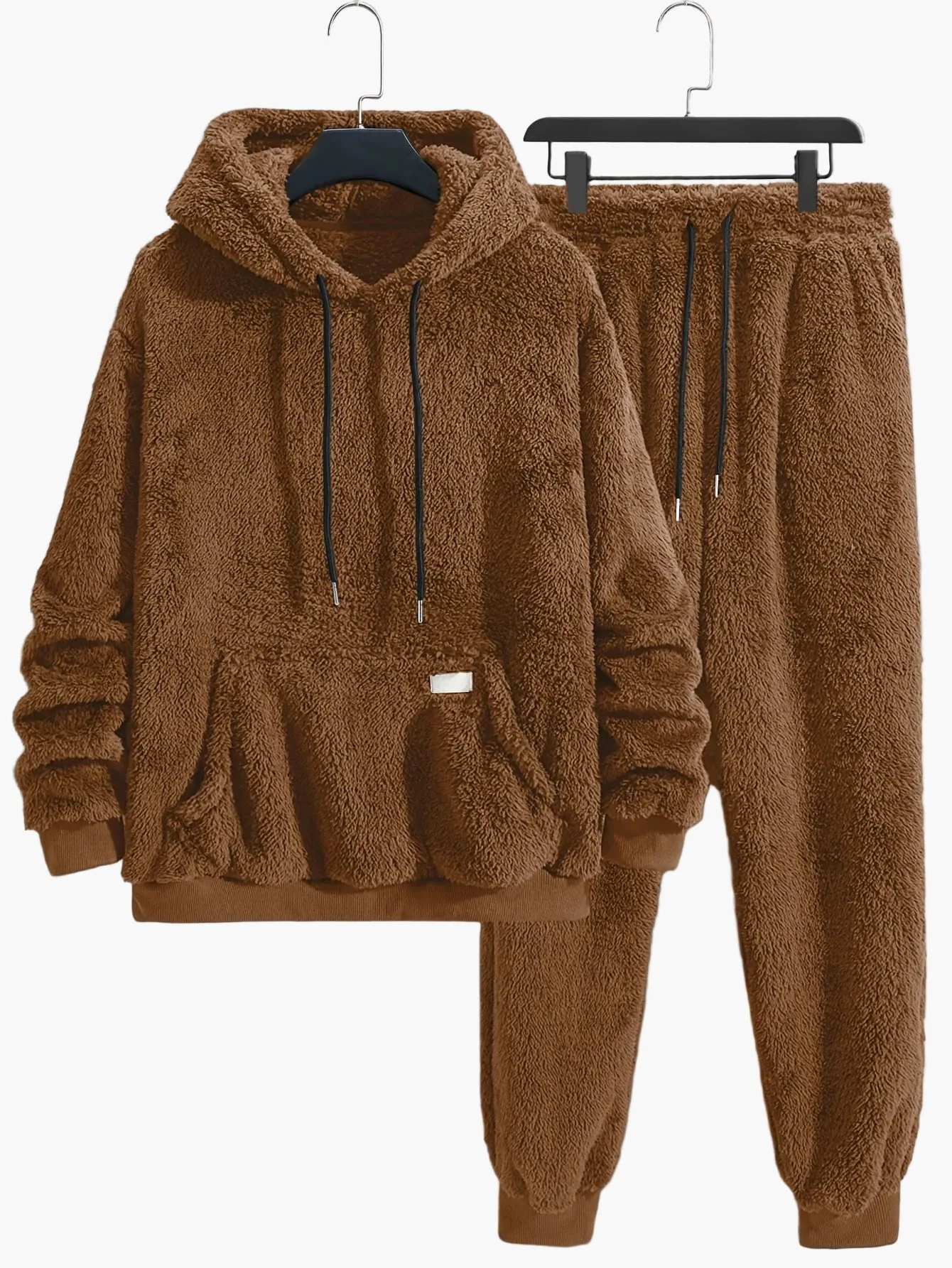 Herren Teddy-Lounge-Set Kapuzenpullover & Jogginghose – Kuscheliges Freizeit-Outfit für Zuhause & Alltag