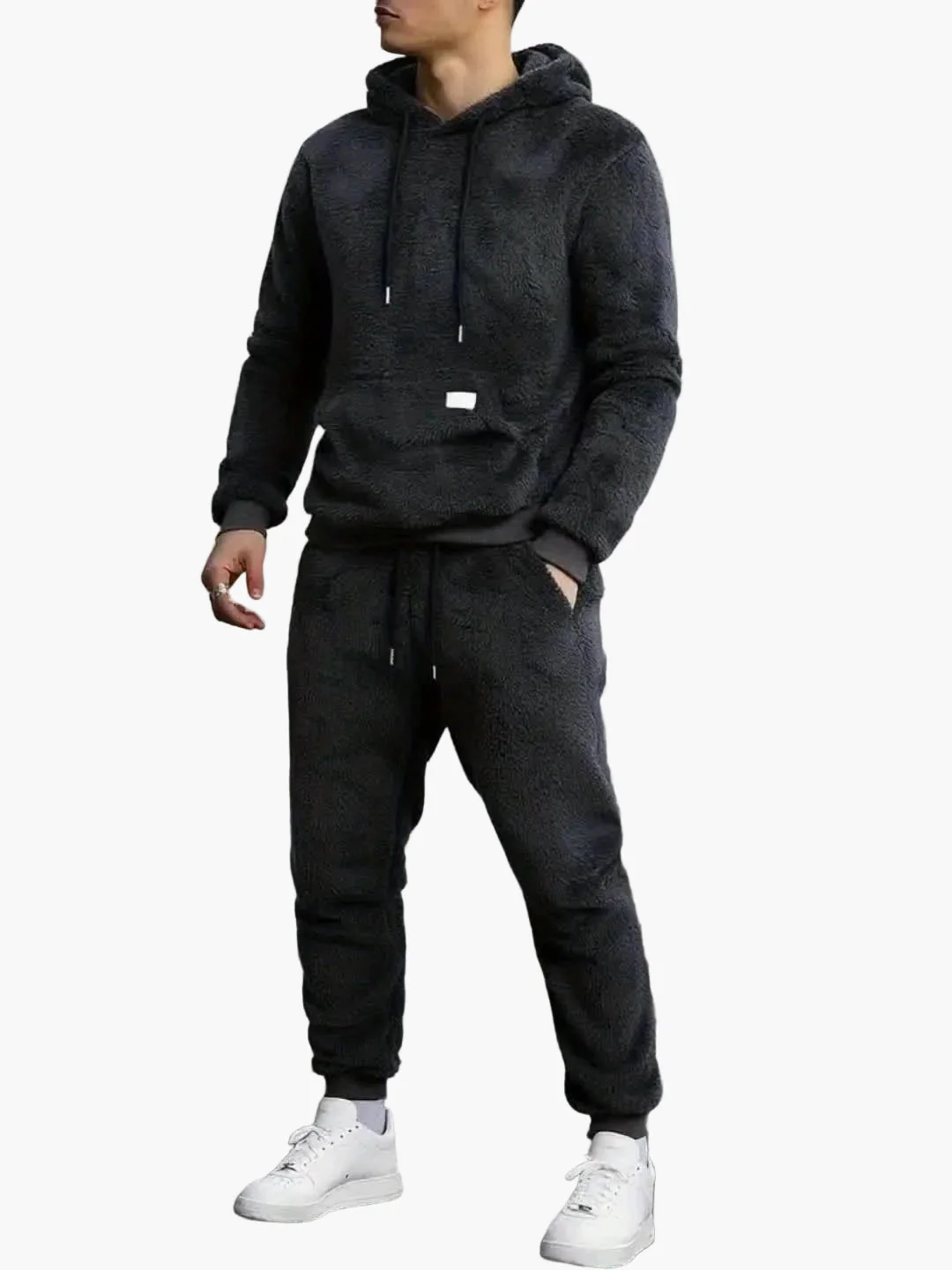 Herren Teddy-Lounge-Set Kapuzenpullover & Jogginghose – Kuscheliges Freizeit-Outfit für Zuhause & Alltag - Image 11