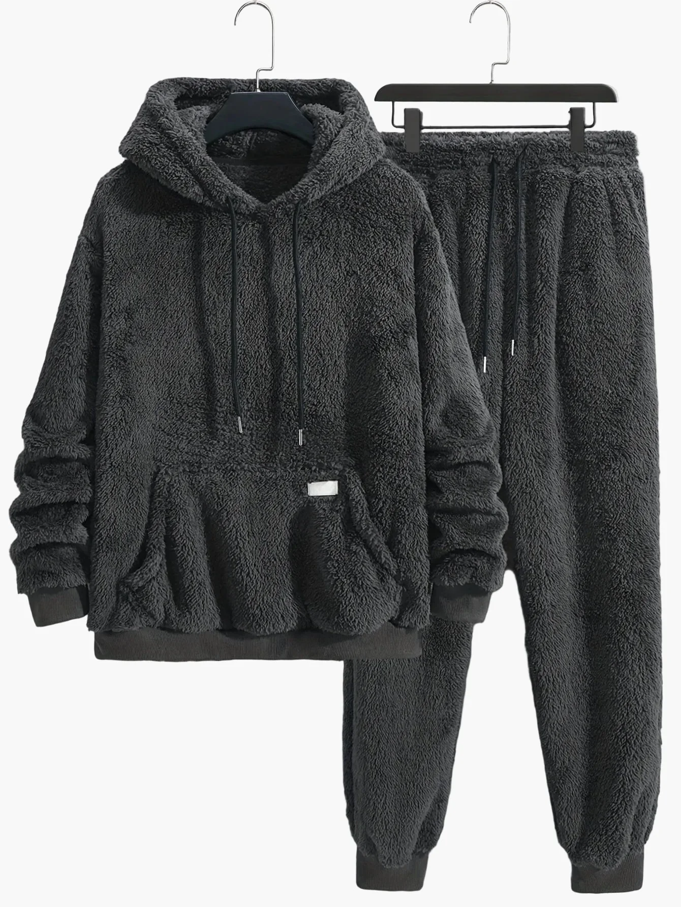 Herren Teddy-Lounge-Set Kapuzenpullover & Jogginghose – Kuscheliges Freizeit-Outfit für Zuhause & Alltag - Image 3