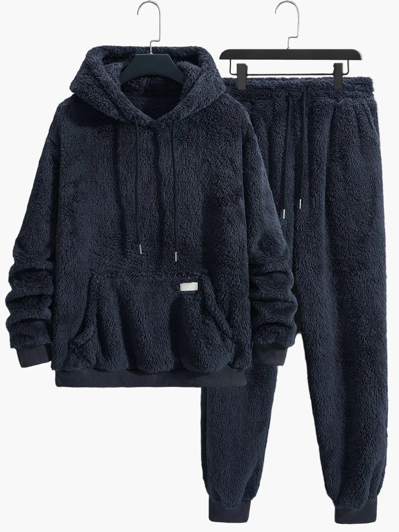 Herren Teddy-Lounge-Set Kapuzenpullover & Jogginghose – Kuscheliges Freizeit-Outfit für Zuhause & Alltag - Image 4
