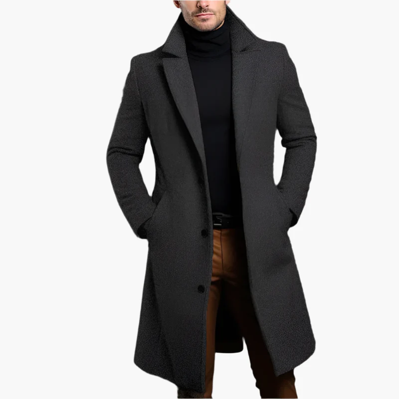 Herren Übergangs-Langmantel – Klassischer Business- und Freizeitmantel, eleganter Look - Image 3