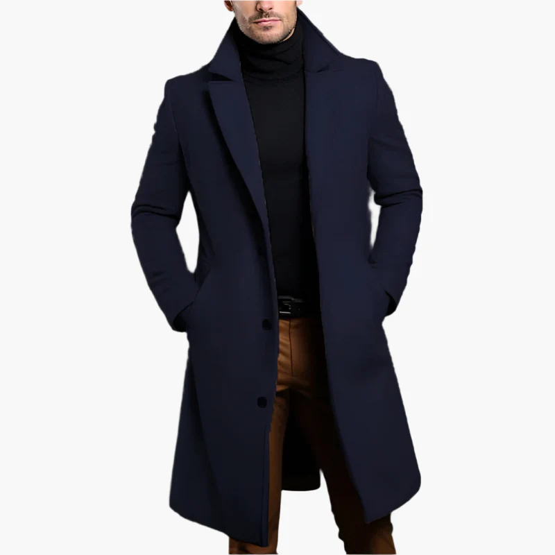 Herren Übergangs-Langmantel – Klassischer Business- und Freizeitmantel, eleganter Look - Image 4
