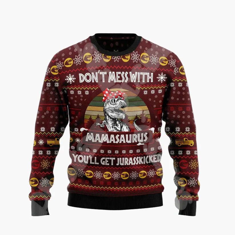 Herren Ugly Christmas Sweater mit lustigem Santa auf dem Schornstein – Perfekter Pullover für Weihnachten & Party - Image 2