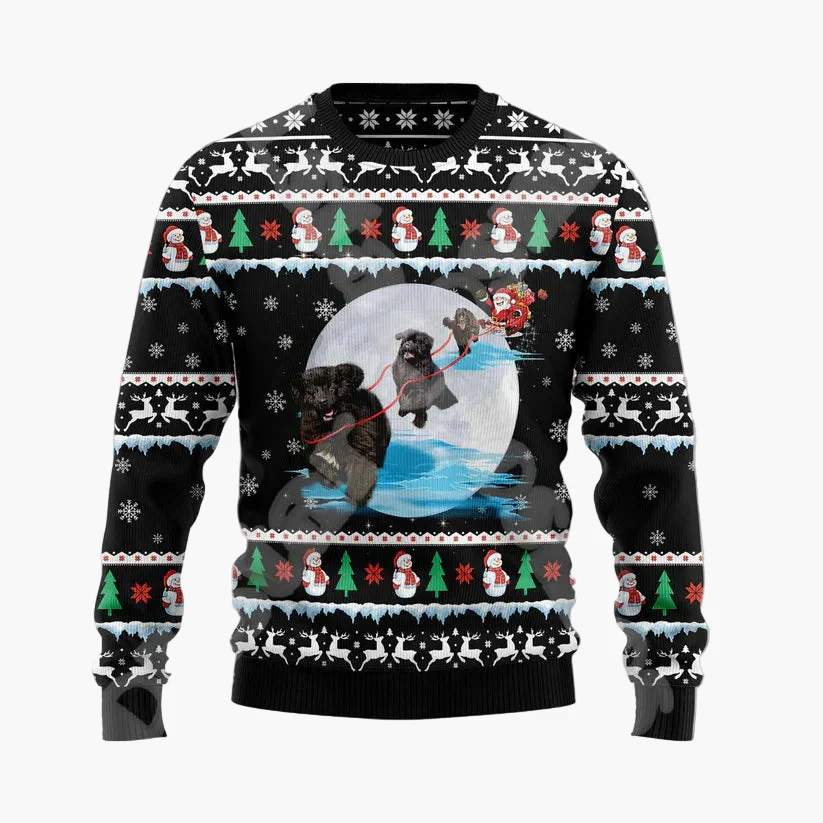Herren Ugly Christmas Sweater mit lustigem Santa auf dem Schornstein – Perfekter Pullover für Weihnachten & Party - Image 4