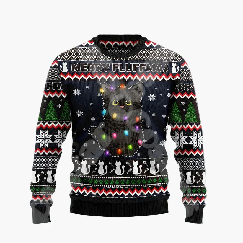 Herren Ugly Christmas Sweater mit lustigem Santa auf dem Schornstein – Perfekter Pullover für Weihnachten & Party - Image 5
