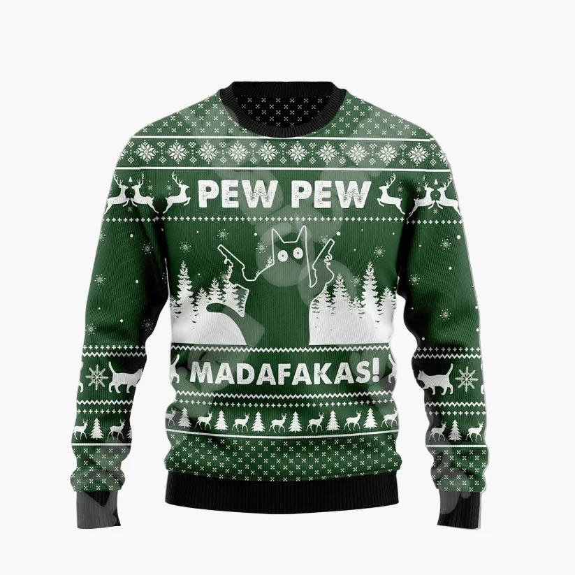 Herren Ugly Christmas Sweater mit lustigem Santa auf dem Schornstein – Perfekter Pullover für Weihnachten & Party - Image 7