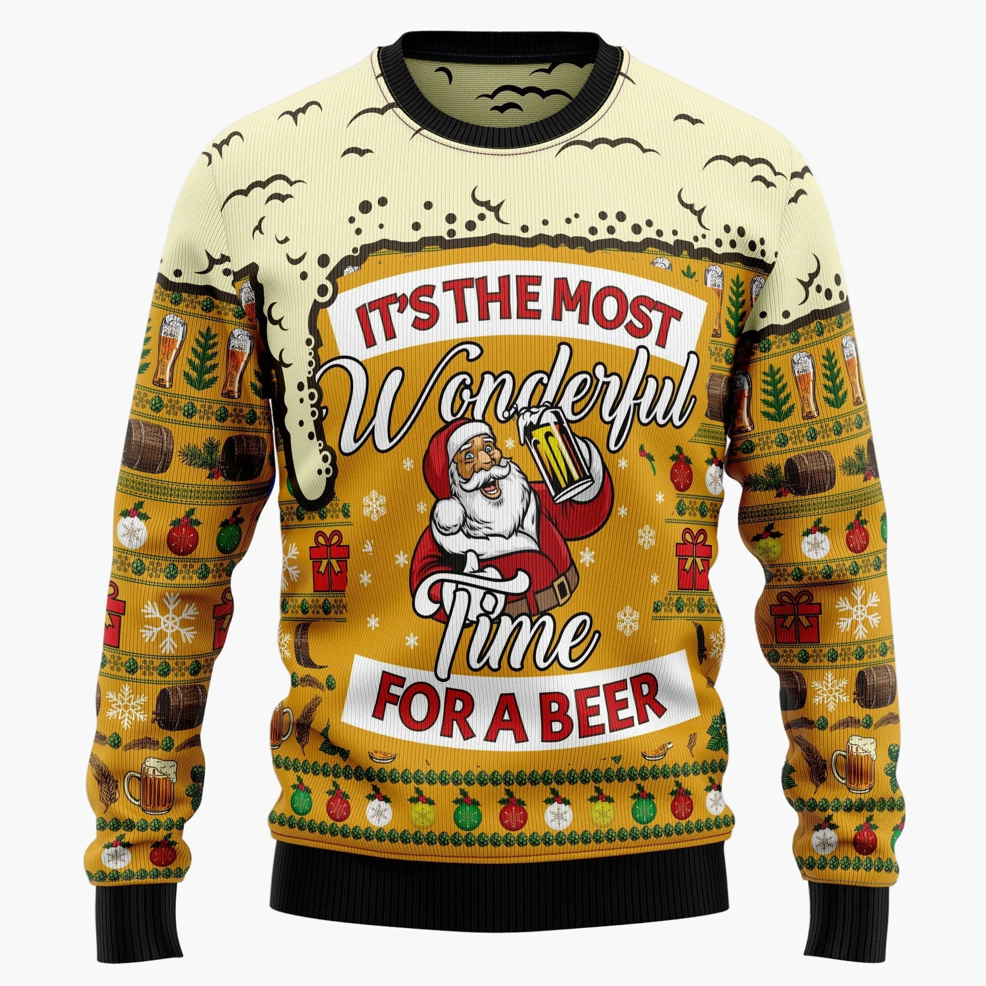 Herren Ugly Christmas Sweater Totenkopf Santa – Lustiger Weihnachtspullover für Männer - Image 5