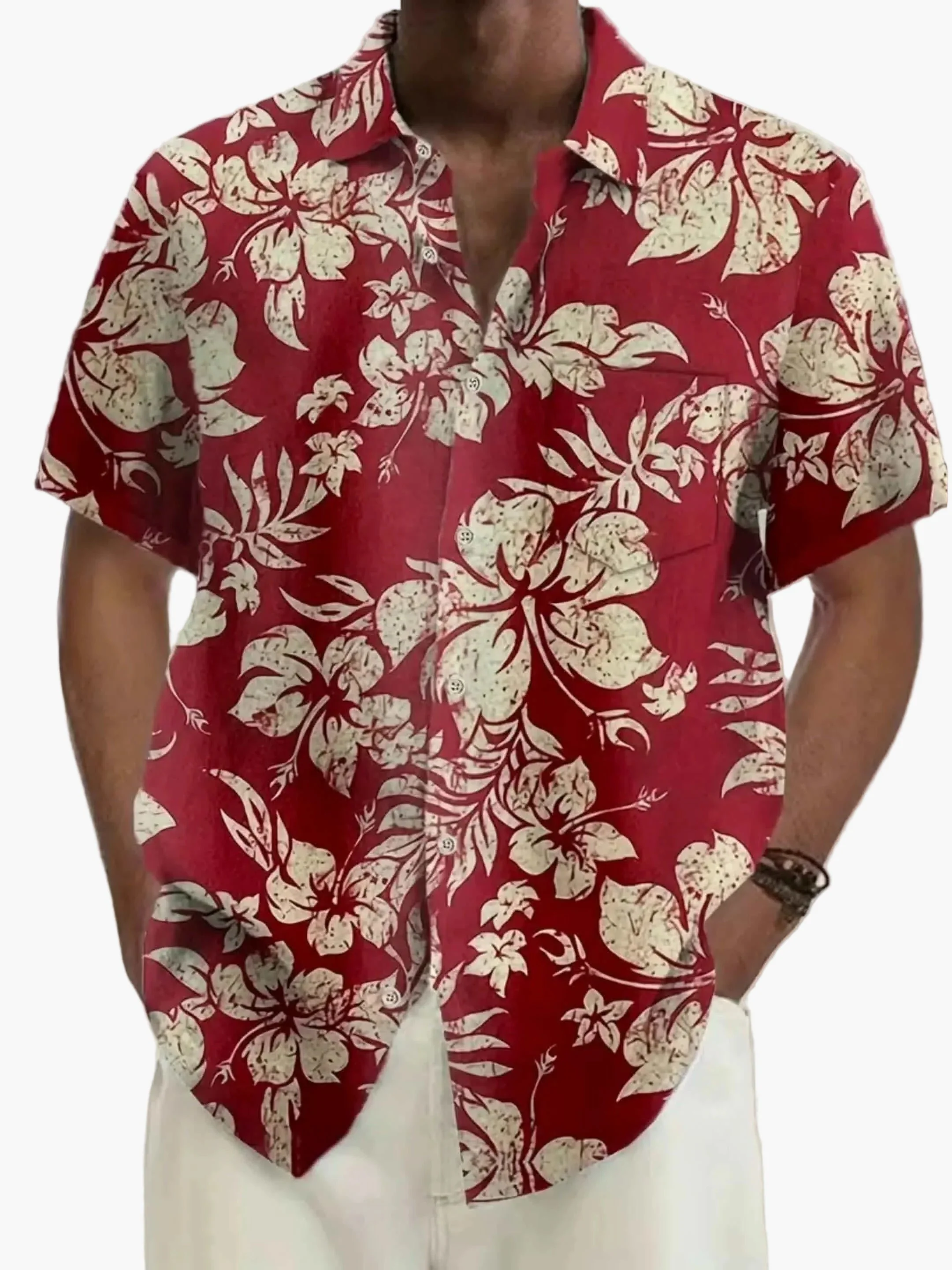 Herren Vintage Aloha Hemd mit Blumenmuster – Sommer Freizeit Kurzarmhemd - Image 7