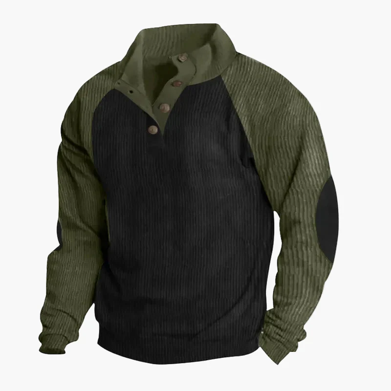 Herren Vintage Freizeitpullover mit Knopfleiste – Retro Stil für Alltag und Outdoor - Image 2