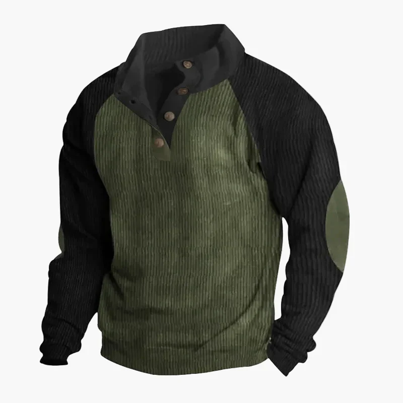 Herren Vintage Freizeitpullover mit Knopfleiste – Retro Stil für Alltag und Outdoor - Image 3