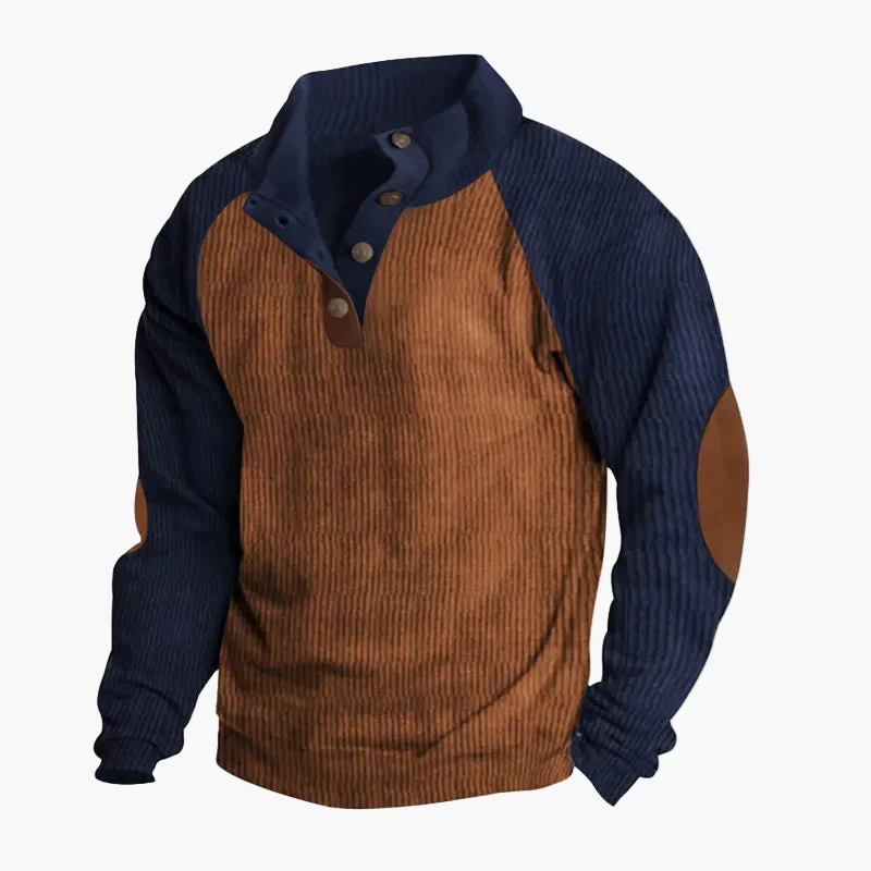 Herren Vintage Freizeitpullover mit Knopfleiste – Retro Stil für Alltag und Outdoor - Image 4