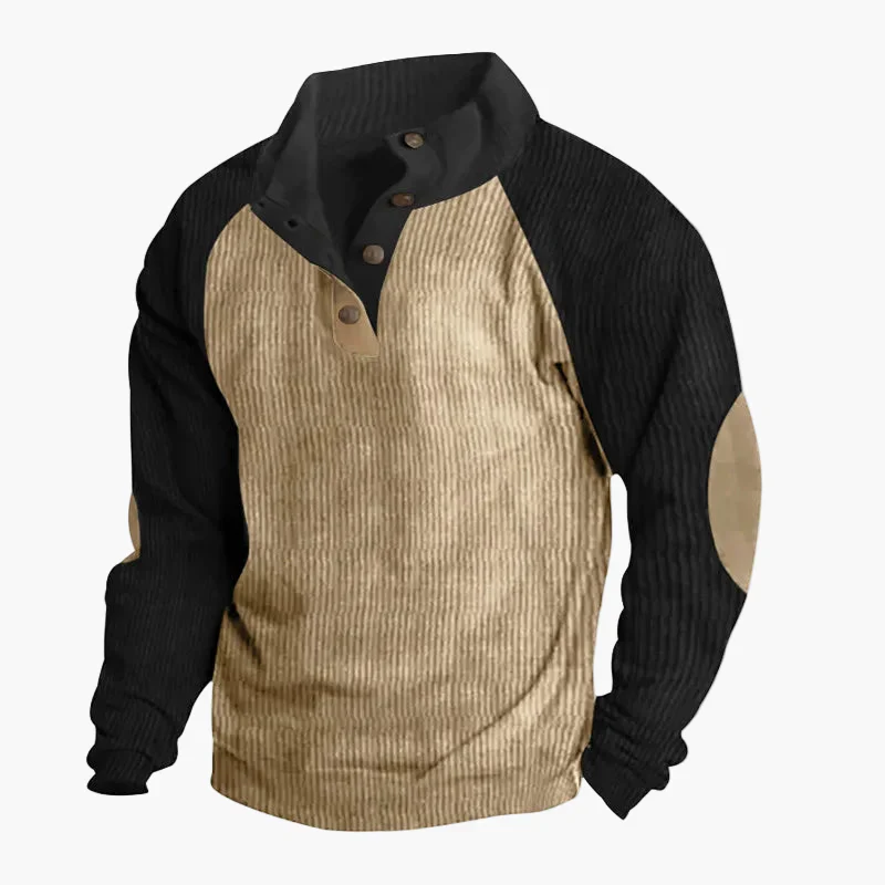 Herren Vintage Freizeitpullover mit Knopfleiste – Retro Stil für Alltag und Outdoor - Image 5