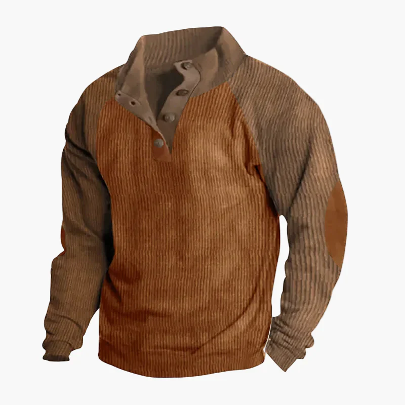 Herren Vintage Freizeitpullover mit Knopfleiste – Retro Stil für Alltag und Outdoor - Image 7