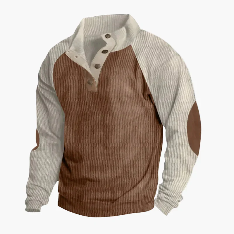 Herren Vintage Freizeitpullover mit Knopfleiste – Retro Stil für Alltag und Outdoor - Image 8