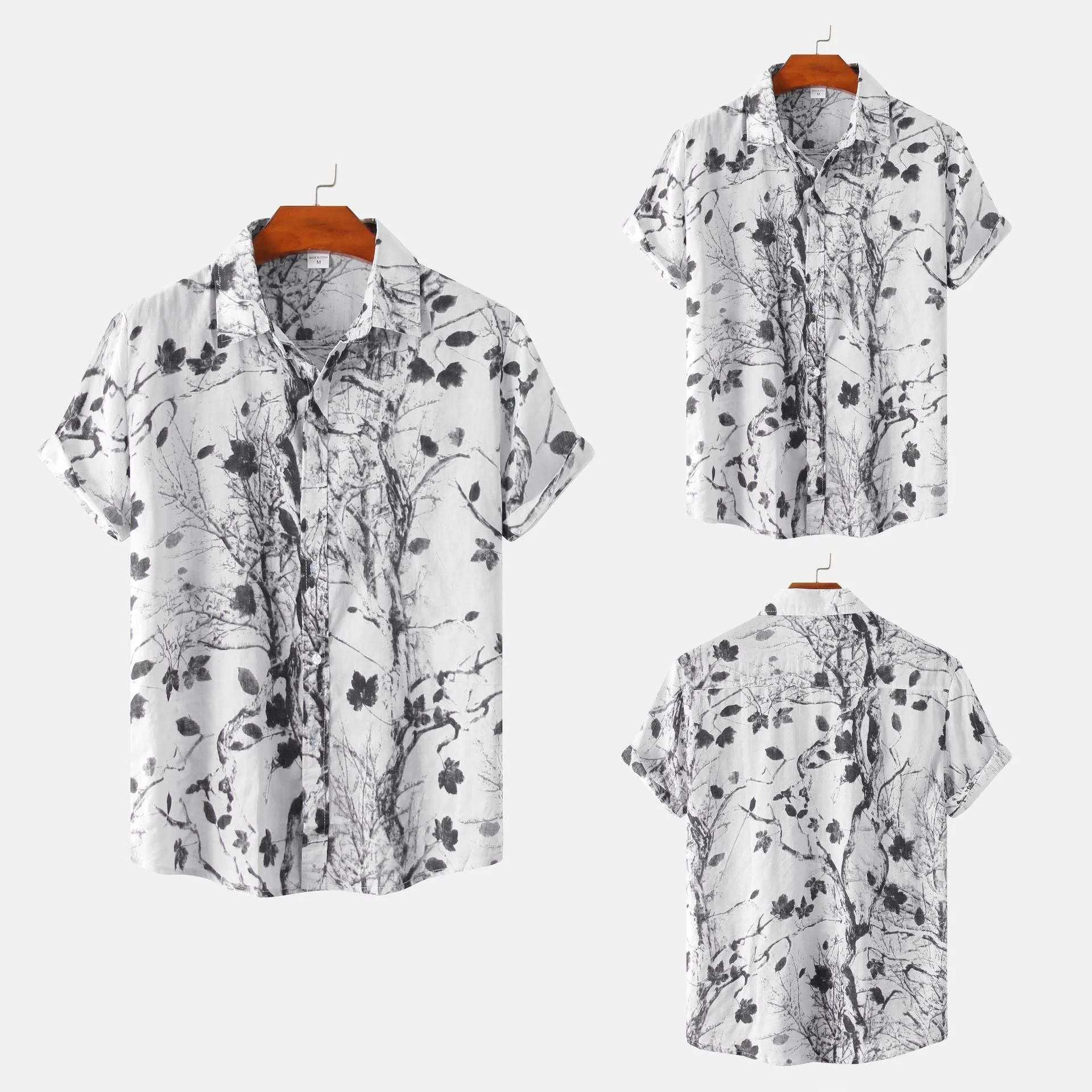 Herren Vintage Kurzarmhemd mit Blumenmuster – Lässiges Sommerhemd für Freizeit und Urlaub - Image 6