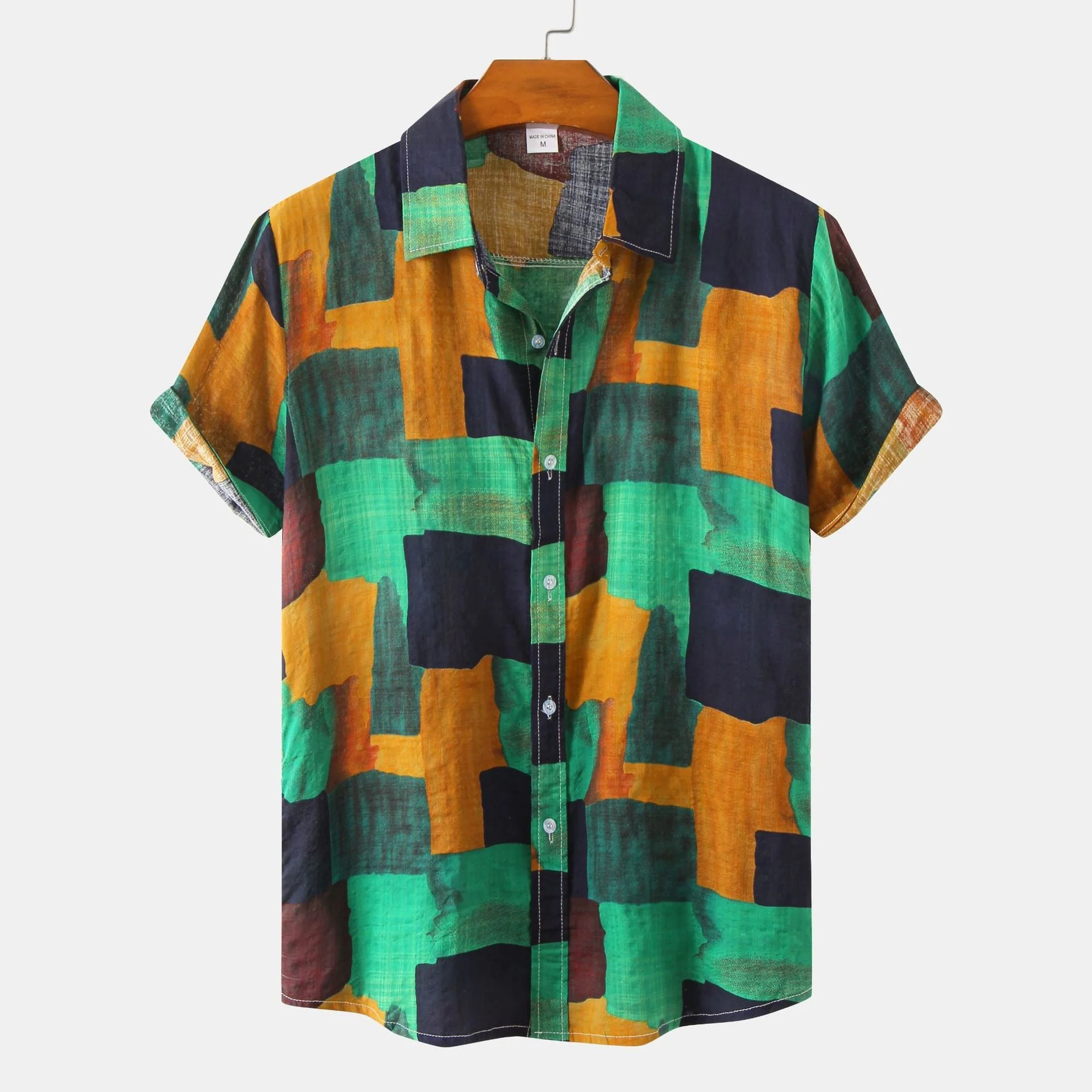 Herren Vintage Kurzarmhemd mit Blumenmuster – Lässiges Sommerhemd für Freizeit und Urlaub - Image 7