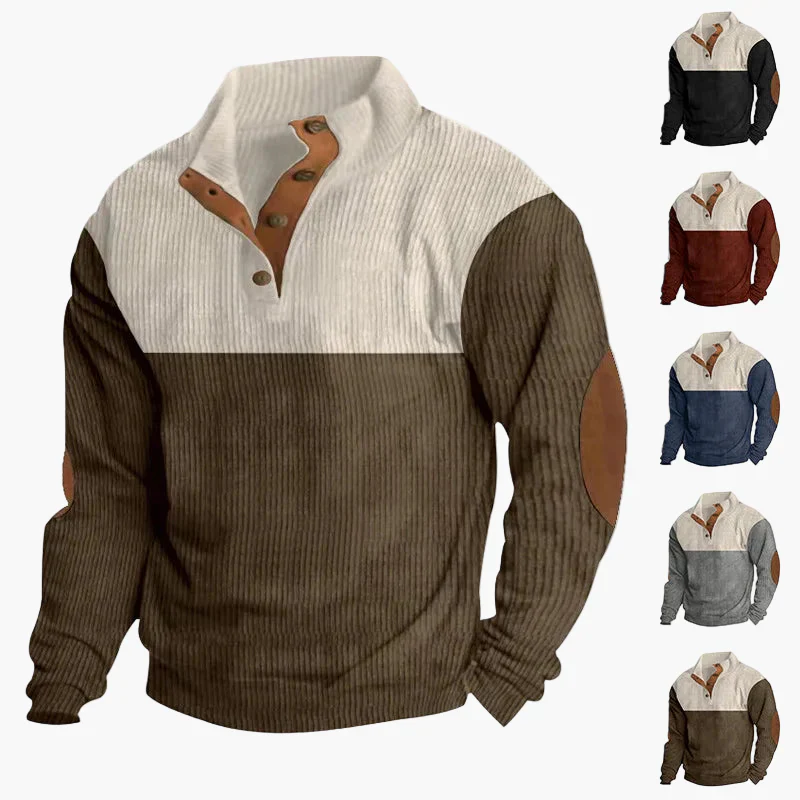 Herren Vintage Strickpullover mit Knopfleiste – Stilvoller Freizeit-Look für Herbst und Winter - Image 6