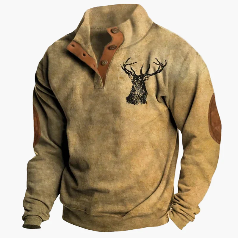 Herren Vintage Western Pullover mit Aztekenmuster und Stehkragen – Freizeit & Outdoor - Image 6