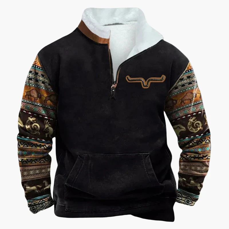 Herren Vintage Western Pullover mit Ethno-Muster – Outdoor & Freizeit - Image 11