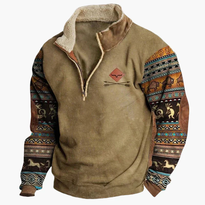 Herren Vintage Western Pullover mit Ethno-Muster – Outdoor & Freizeit - Image 20