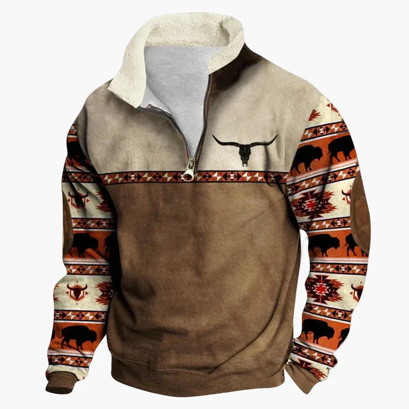 Herren Vintage Western Pullover mit Ethno-Muster – Outdoor & Freizeit - Image 21
