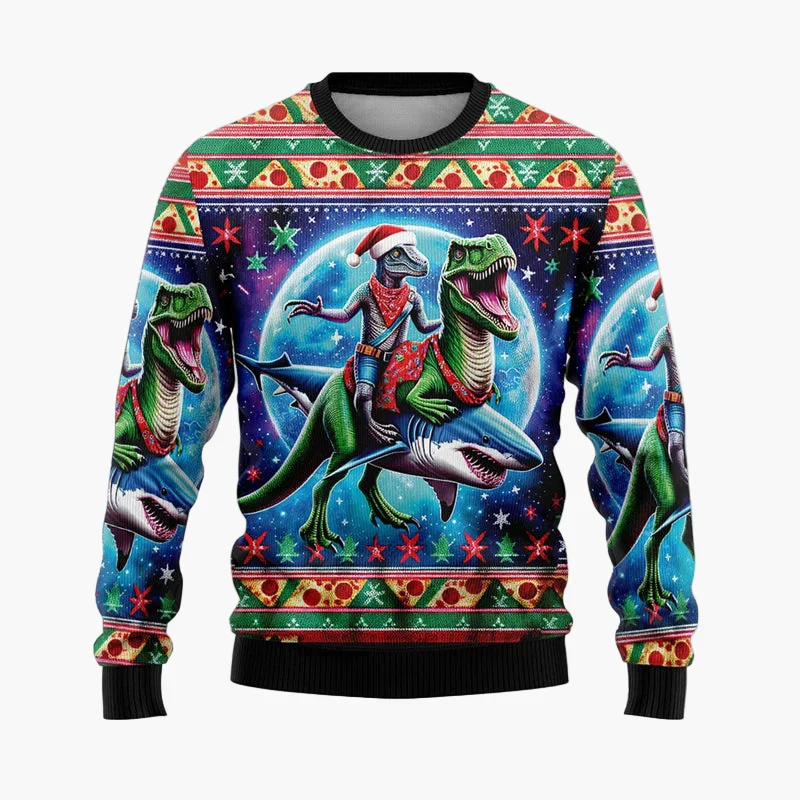Herren Weihnachts-Pullover Hip-Hop Santa Ugly Christmas Sweater – Lustiger Party Pullover für Weihnachten - Image 10
