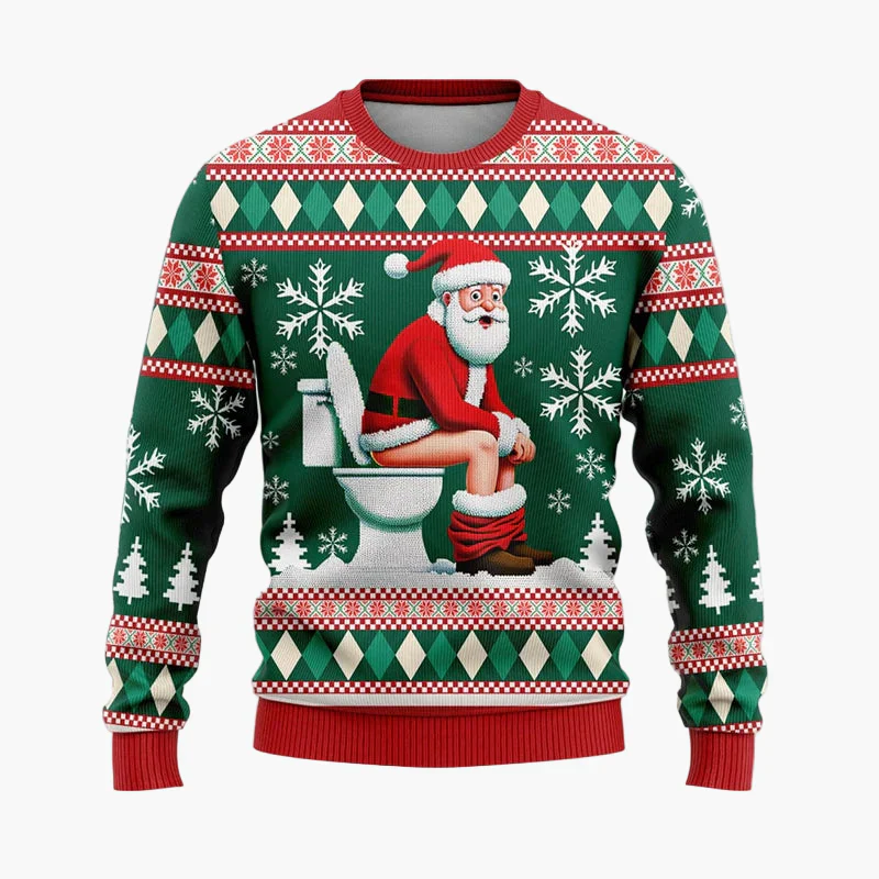 Herren Weihnachts-Pullover Hip-Hop Santa Ugly Christmas Sweater – Lustiger Party Pullover für Weihnachten - Image 3