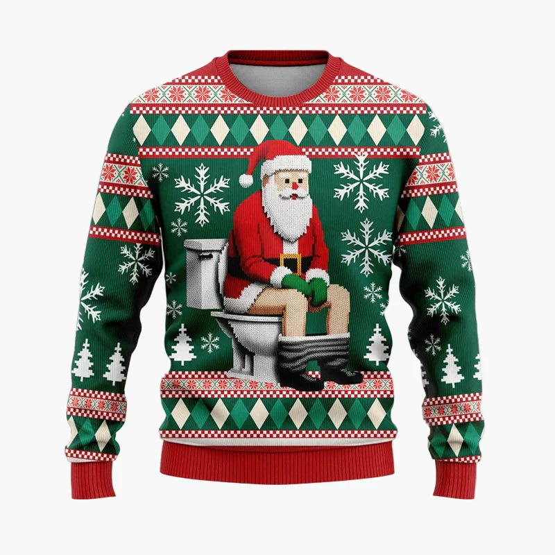 Herren Weihnachts-Pullover Hip-Hop Santa Ugly Christmas Sweater – Lustiger Party Pullover für Weihnachten - Image 6