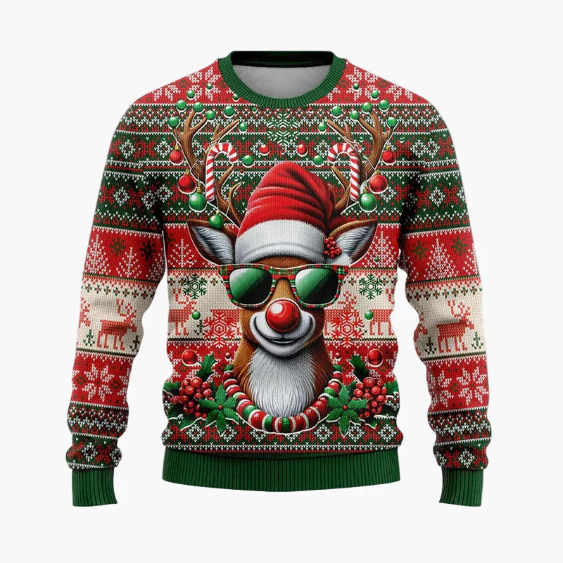 Herren Weihnachts-Pullover Hip-Hop Santa Ugly Christmas Sweater – Lustiger Party Pullover für Weihnachten - Image 8