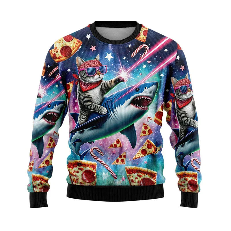 Herren Weihnachts-Pullover Hip-Hop Santa Ugly Christmas Sweater – Lustiger Party Pullover für Weihnachten - Image 9