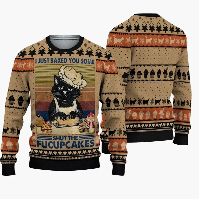 Herren Weihnachts-Pullover Lustig Christmas Bros Santa & Jesus Selfie Party Sweater - Image 11