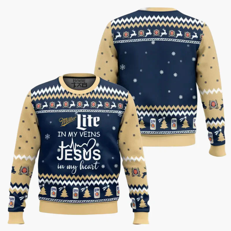 Herren Weihnachtspullover Lustig – It's the Most Wonderful Time for a Beer – Ugly Christmas Sweater für Männer, Party & Geschenk - Image 9
