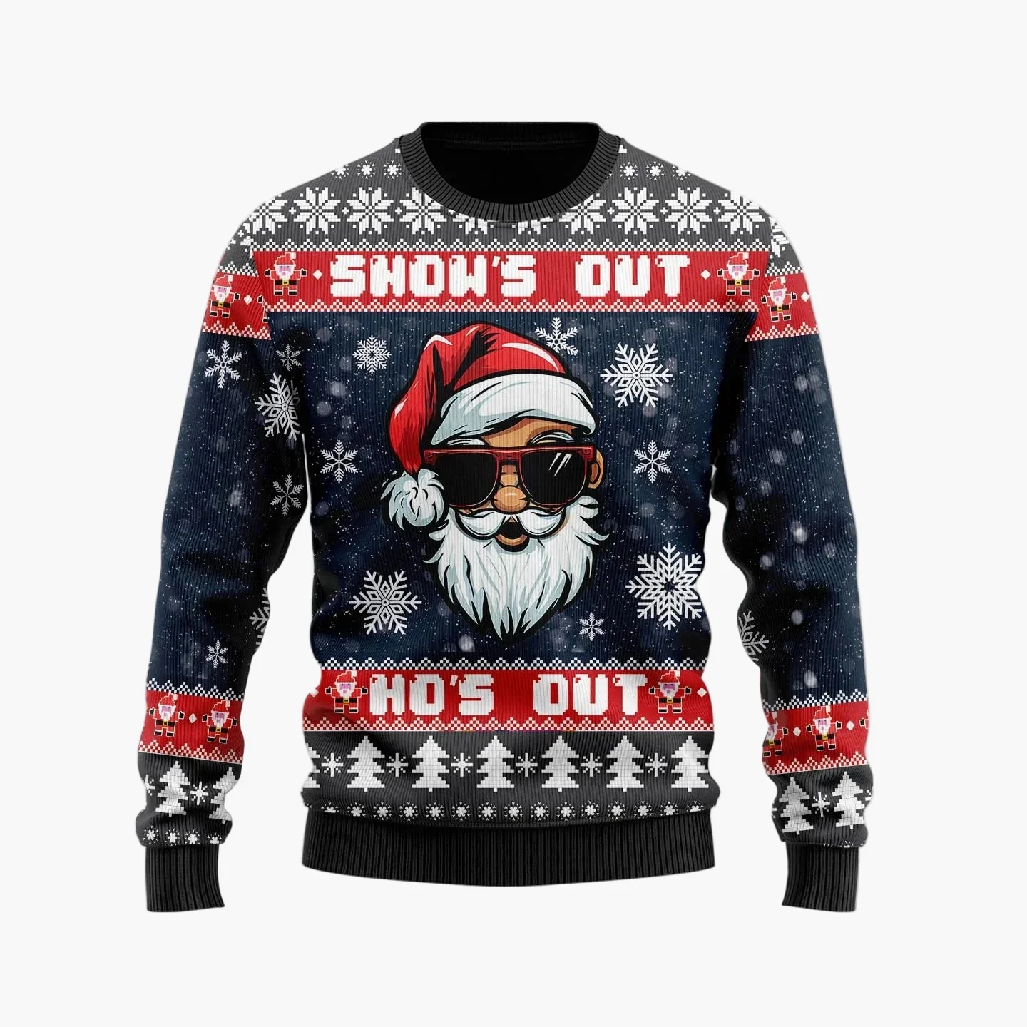 Herren Weihnachtspullover Lustig – Ugly Christmas Sweater mit Santa-Motiv und Spruch - Image 4