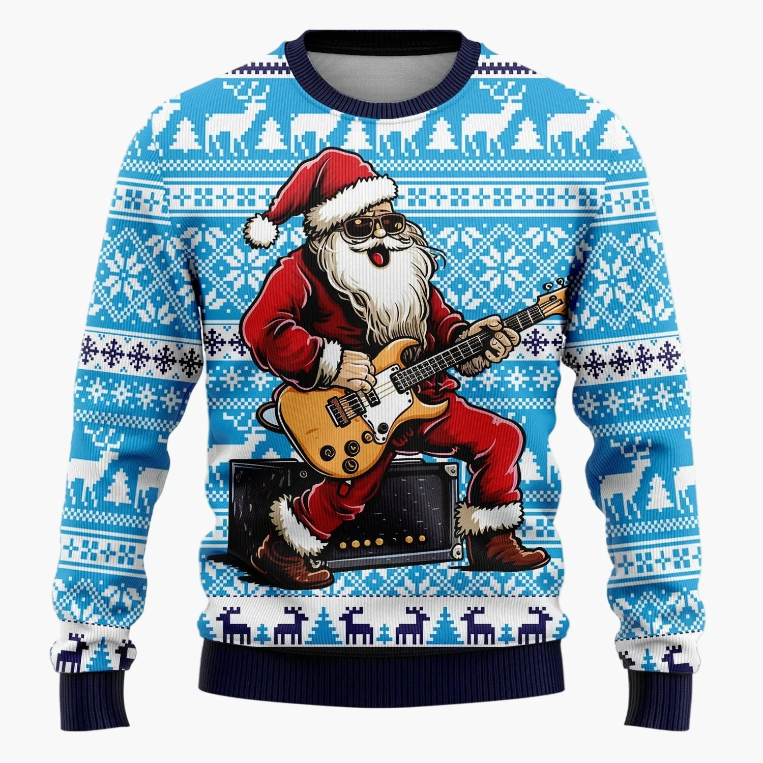 Herren Weihnachtspullover Lustig – Ugly Christmas Sweater mit Santa-Motiv und Spruch - Image 5