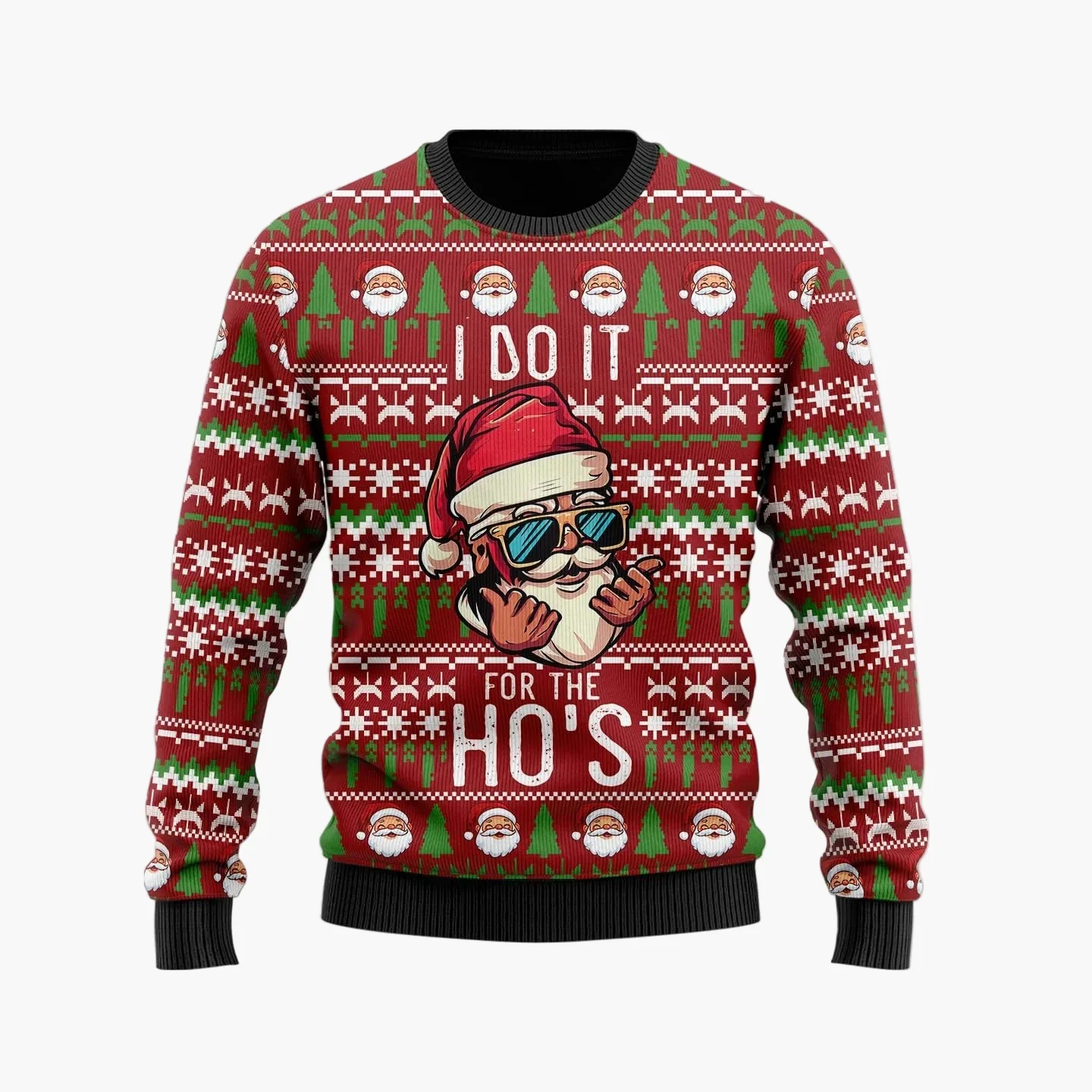 Herren Weihnachtspullover Lustig – Ugly Christmas Sweater mit Santa-Motiv und Spruch - Image 6