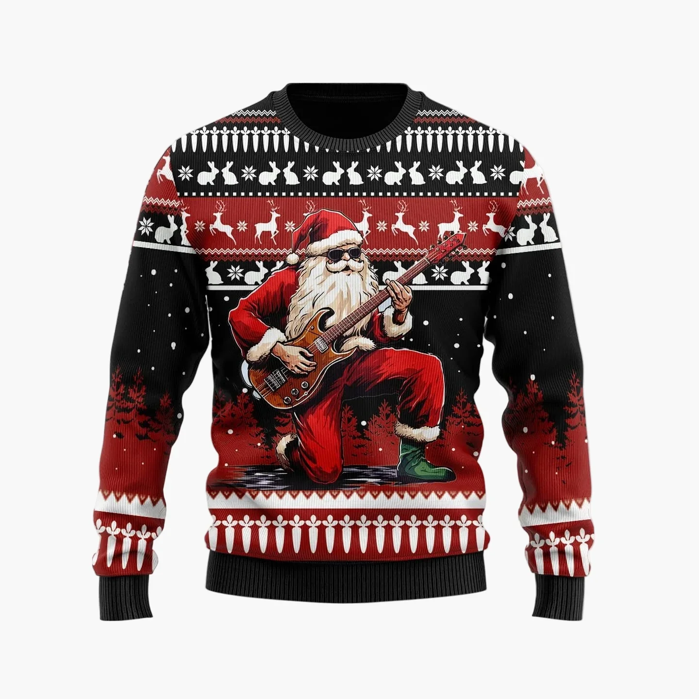 Herren Weihnachtspullover Lustig – Ugly Christmas Sweater mit Santa-Motiv und Spruch - Image 7