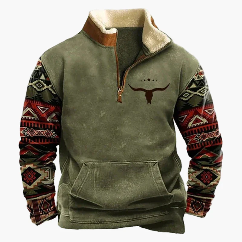 Herren Wild West Vintage Outdoor Sweatshirt – Freizeit Pullover im Western Stil - Image 3